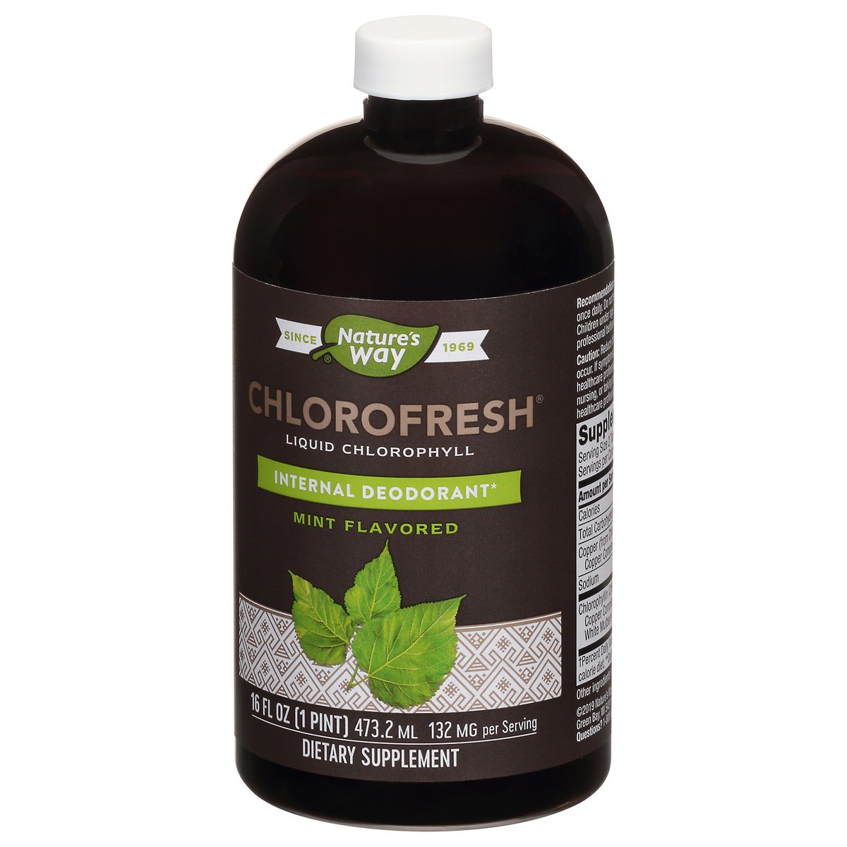 slide 3 of 9, Nature's Way Chlorofresh Liquid Chlorophyll, Supports Healthy Skin & Body Detox*, Internal Deodorant*, Mint Flavored, 16 Oz, 16 fl oz