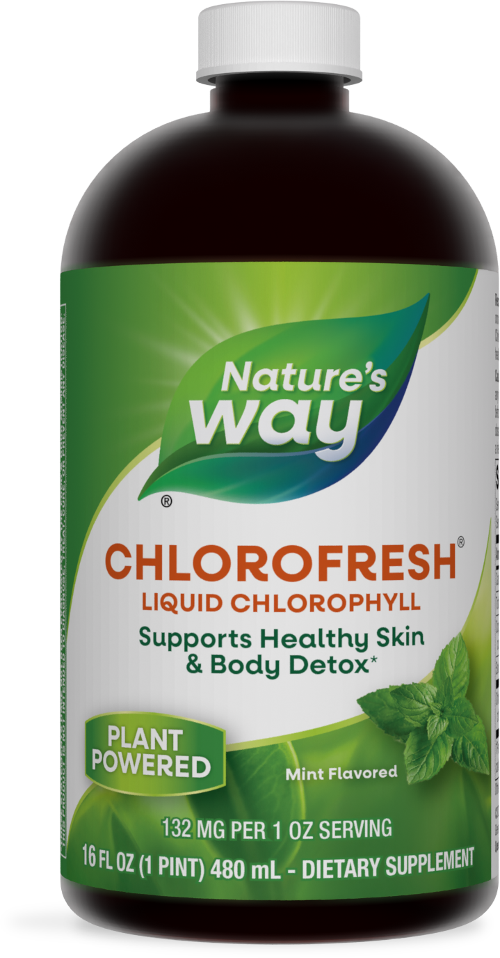 slide 1 of 9, Nature's Way Chlorofresh Liquid Chlorophyll, Supports Healthy Skin & Body Detox*, Internal Deodorant*, Mint Flavored, 16 Oz, 16 fl oz