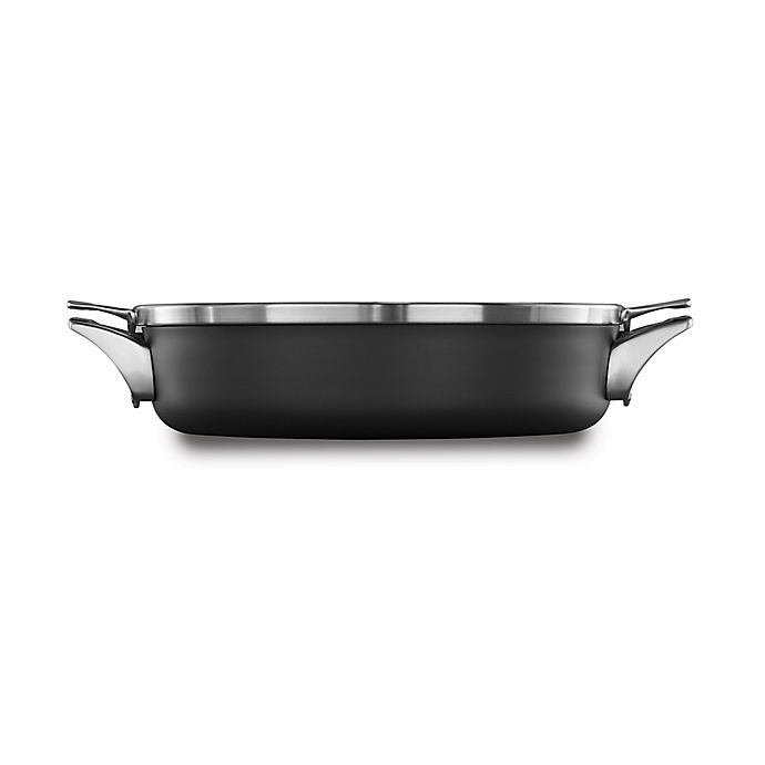 slide 1 of 2, Calphalon Premier Space Saving Hard Anodized Nonstick Covered Sauteuse Pan, 5 qt