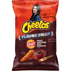 Cheetos Crunchy Cheese Flavored Snacks Sweet Southern Heat Barbecue, 2.875 Oz