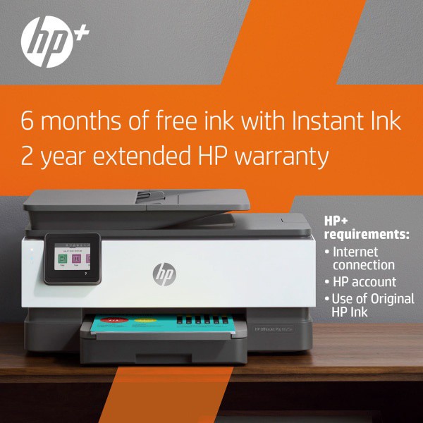 slide 10 of 10, HP Inc. OfficeJet Pro 8025e Wireless All-In-One Color Printer, Scanner, Copier, Fax with Instant Ink and HP+ (1K7K3A), 1 ct