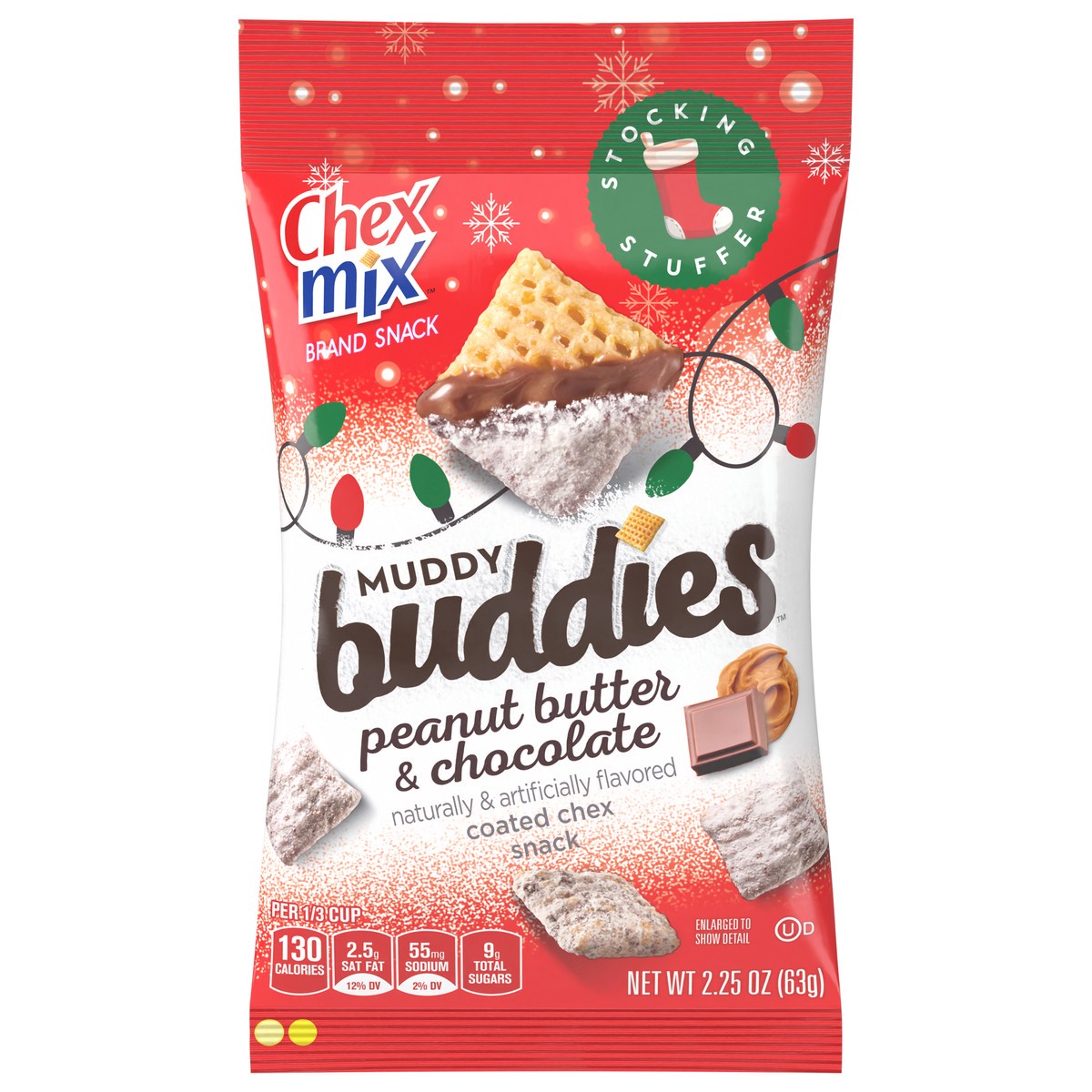 slide 9 of 13, Chex Mix Muddy Buddies, Peanut Butter and Chocolate, 2.25 oz, 2.25 oz