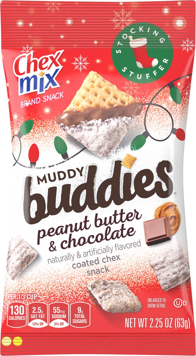 slide 6 of 13, Chex Mix Muddy Buddies, Peanut Butter and Chocolate, 2.25 oz, 2.25 oz