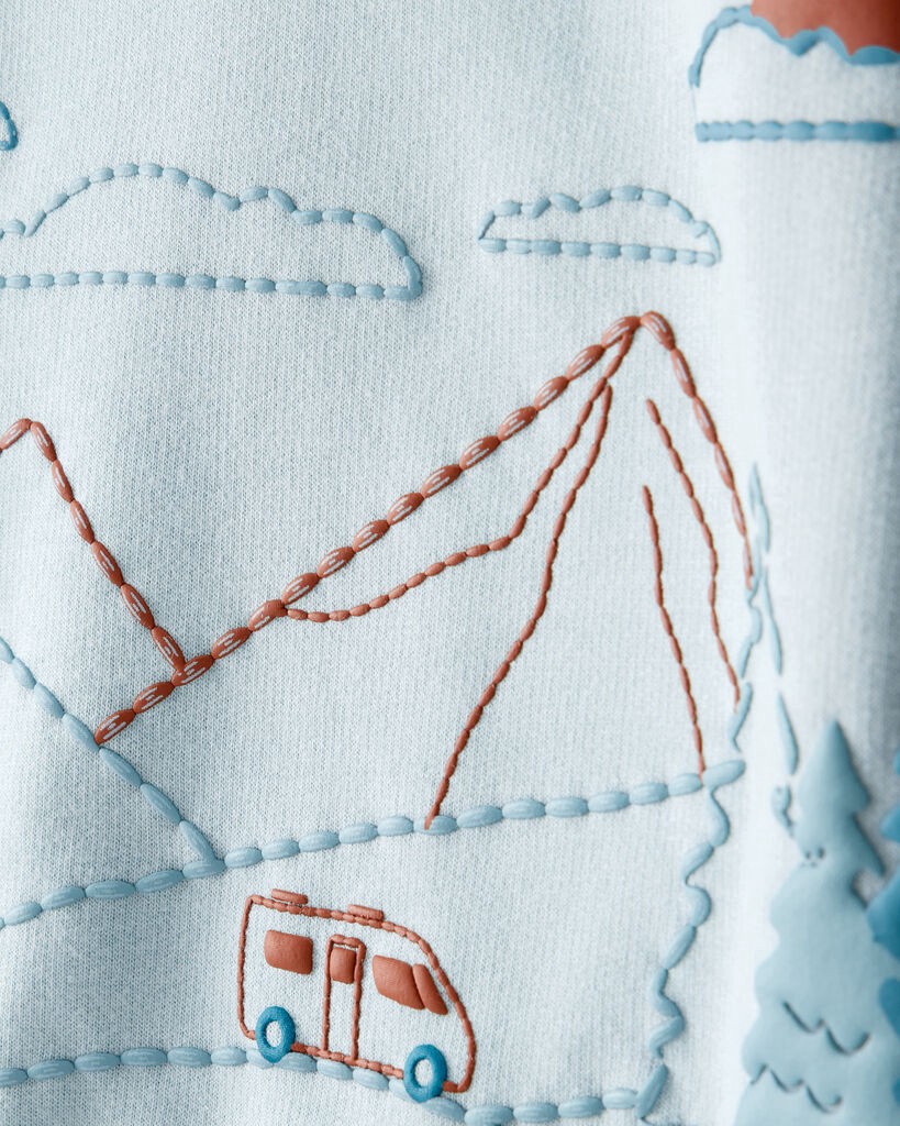 slide 3 of 5, Carter's Carters Toddler Boy 2-Piece DayDream Fleece Mountain Pullover & Pant Set - Blue Blue 5T, 2 pc