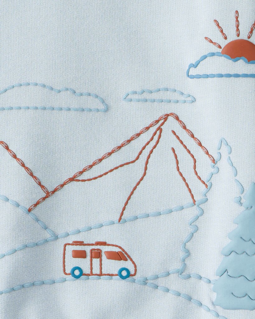 slide 4 of 5, Carter's Carters Toddler Boy 2-Piece DayDream Fleece Mountain Pullover & Pant Set - Blue Blue 5T, 2 pc