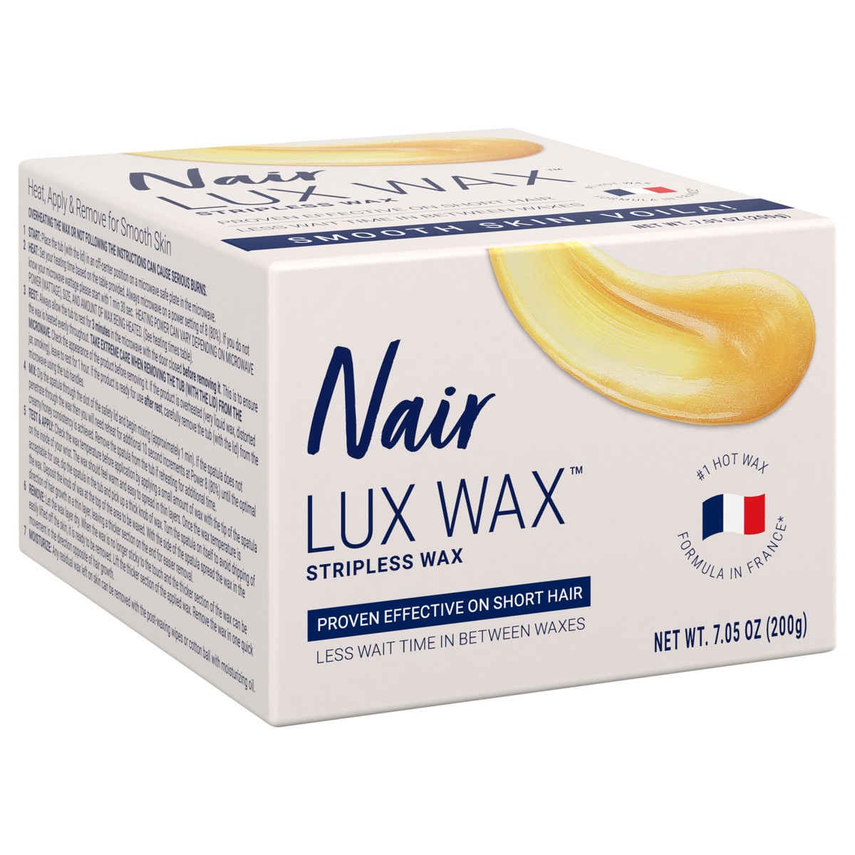 slide 4 of 14, Nair Lux Wax, Microwaveable Hot Waxing Kit for Women, Stripless Hair Removal, 7.05 Oz, 7.05 oz