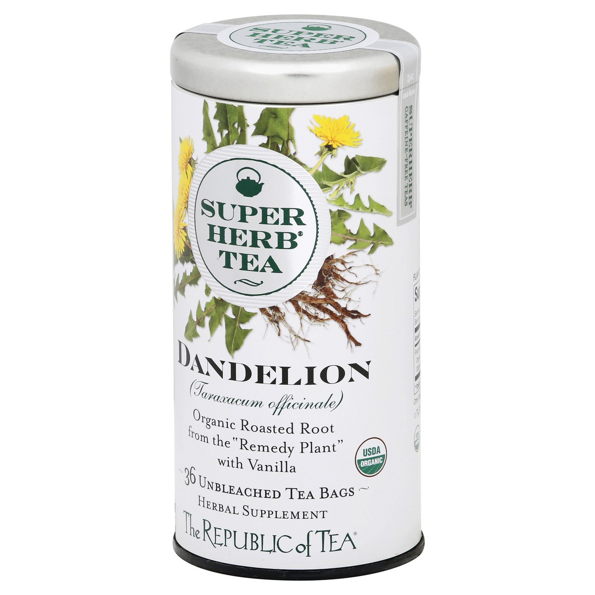 slide 8 of 12, The Republic of Tea Superherb Tea Dandelion Tea With Vanilla Herbal Supplement - 36 ct, 36 ct