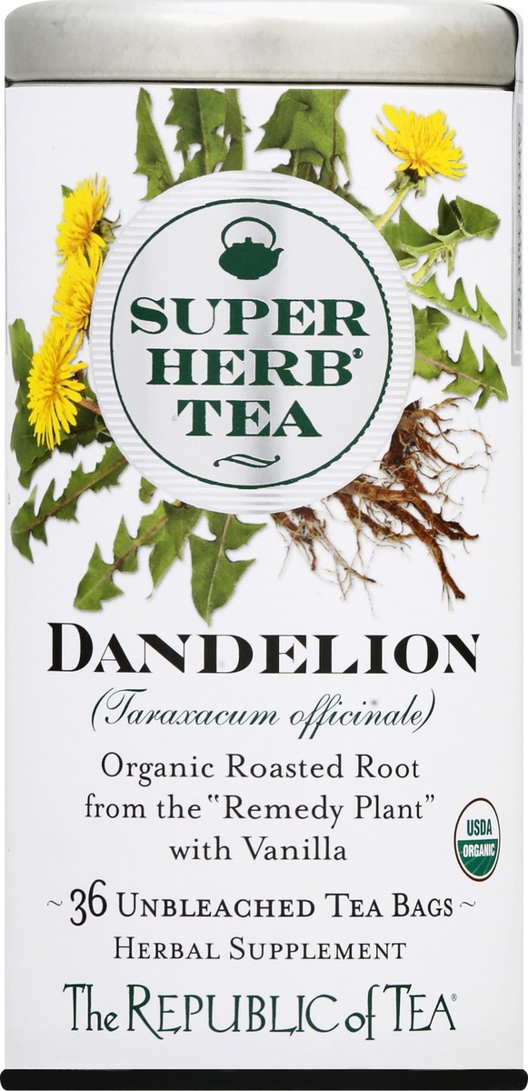 slide 1 of 12, The Republic of Tea Superherb Tea Dandelion Tea With Vanilla Herbal Supplement - 36 ct, 36 ct