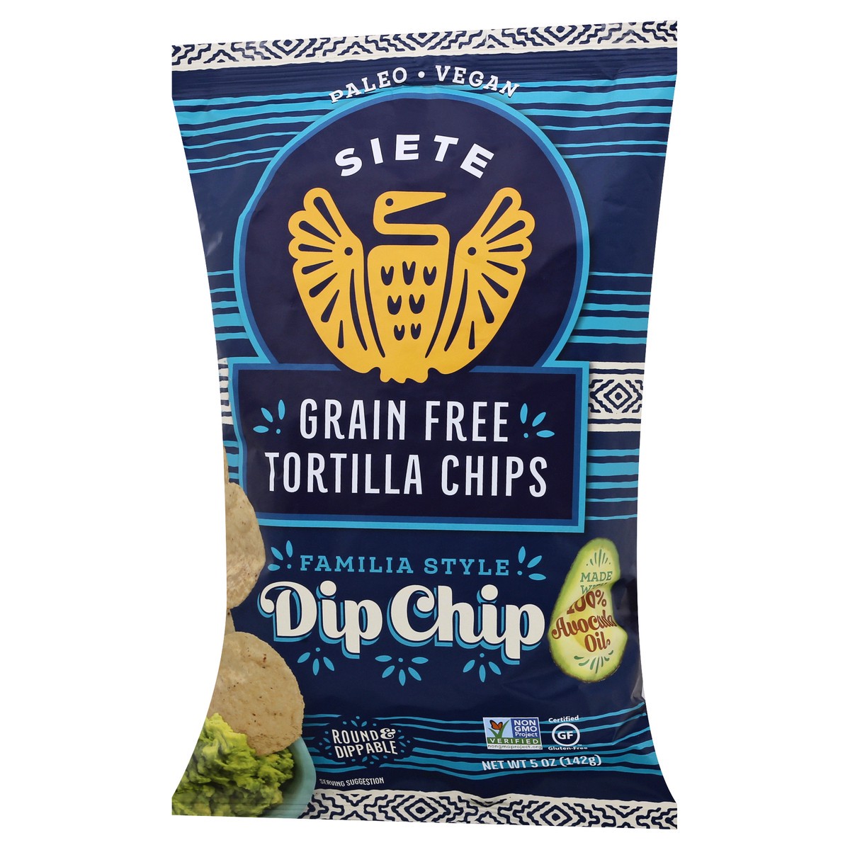 slide 5 of 9, Siete Familia Style Dip Chip Grain Free Tortilla Chips 5 oz, 1 ct