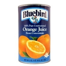 slide 1 of 1, Bluebird Orange Juice Frozen Concentrate, 46 fl oz
