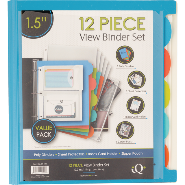 slide 1 of 1, iScholar Iq Binder 1.5In 12Pc Set, 1.5 in
