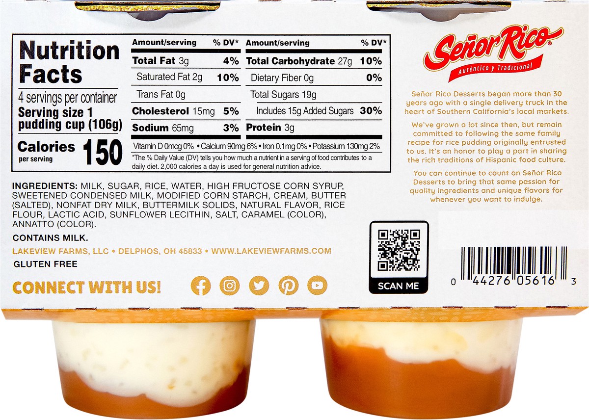 slide 6 of 9, Senor Rico Dulce De Leche Rice Pudding 4pk, 4 ct