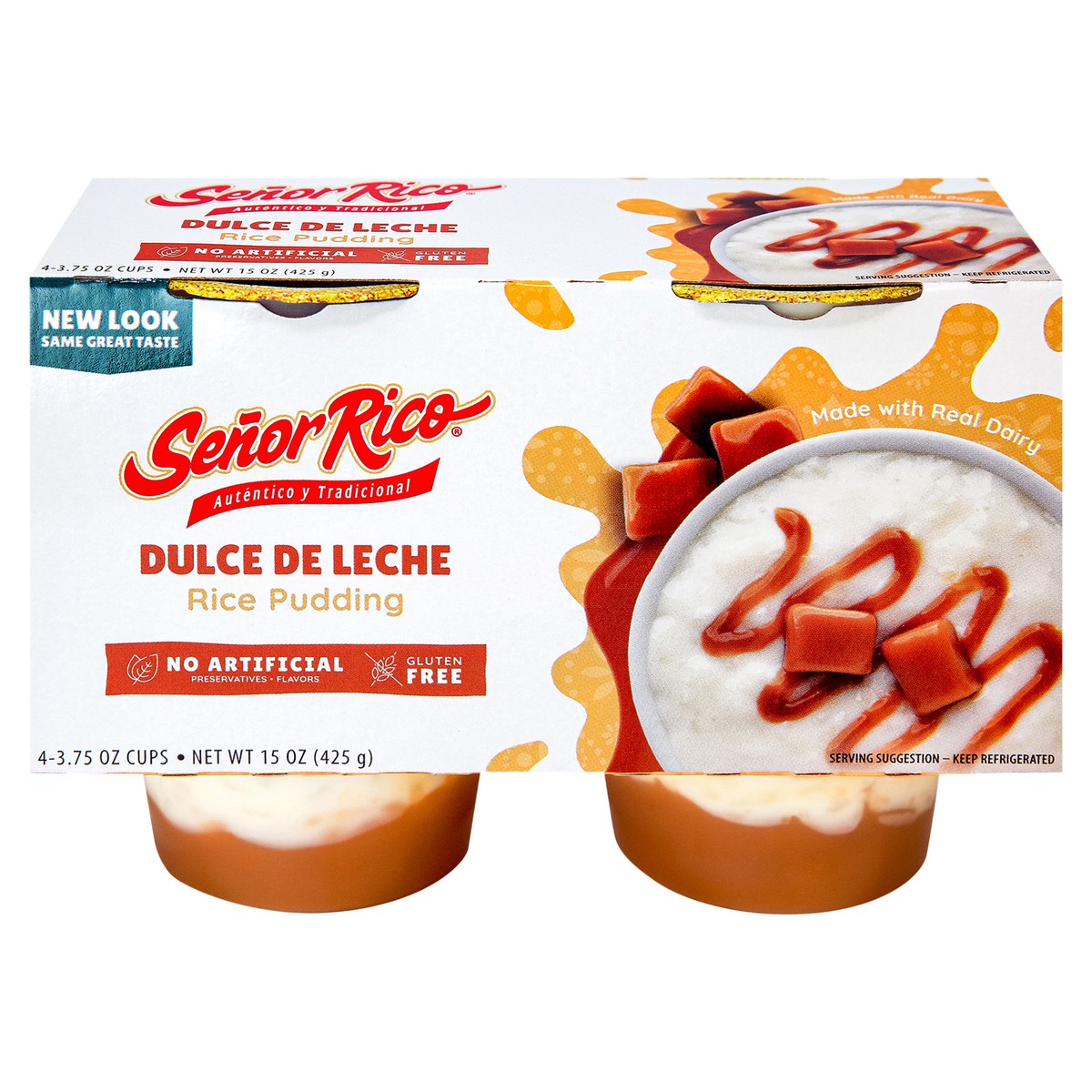 slide 1 of 9, Senor Rico Dulce De Leche Rice Pudding 4pk, 4 ct