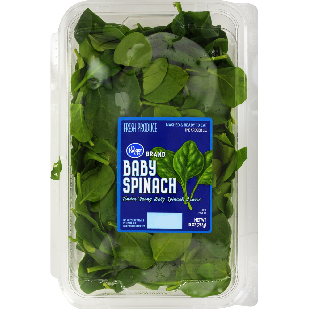 slide 3 of 3, Kroger Baby Spinach, 10 oz