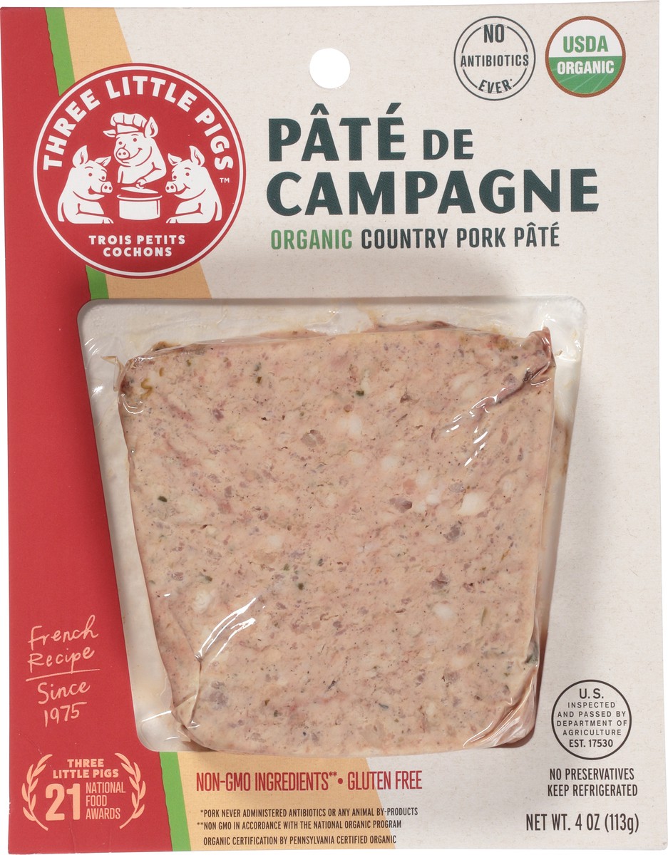 slide 8 of 13, Three Little Pigs Organic Country Pork Pate 4 oz, 4 oz