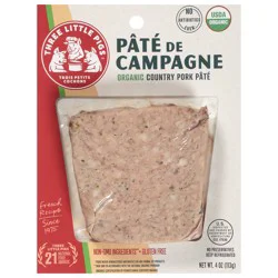 Three Little Pigs Organic Country Pork Pate 4 oz