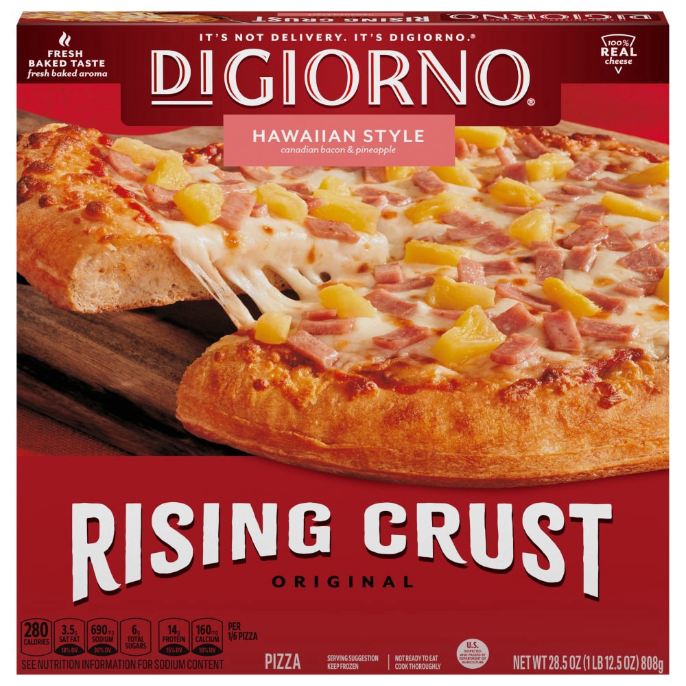 slide 1 of 1, DiGiorno Frozen Pizza, Rising Crust Hawaiian Pizza, 26.5oz (Frozen), 26.5 oz