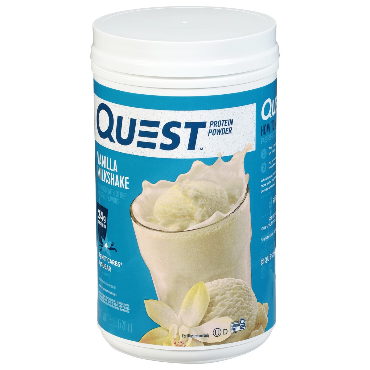 slide 3 of 9, Quest Vanilla Milkshake Protein Powder 1.6 lb, 25.6 oz