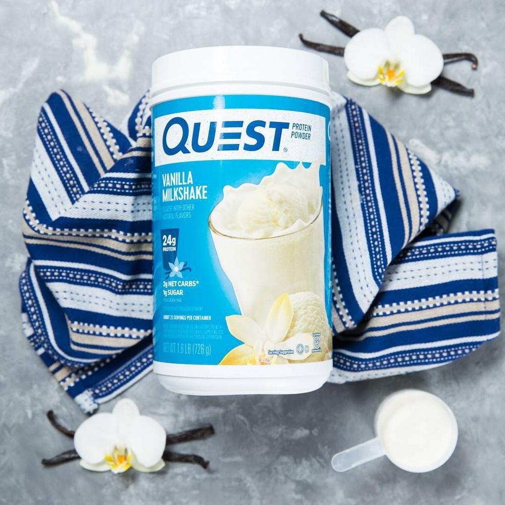 slide 5 of 5, Quest Vanilla Milkshake Protein Powder, 1.6 lb