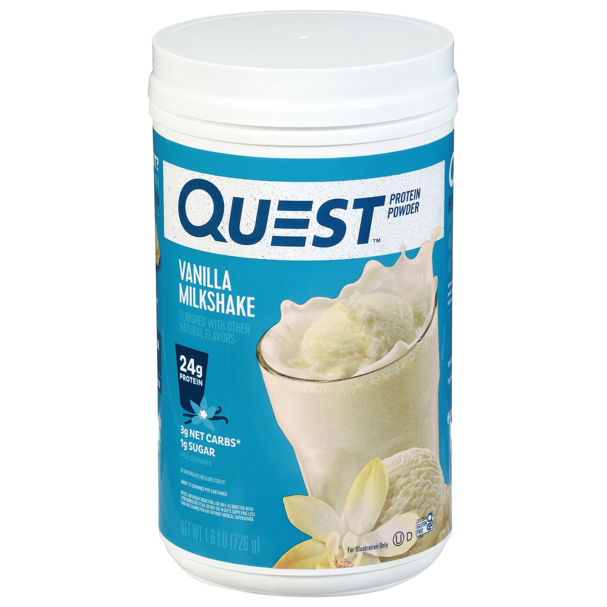 slide 1 of 9, Quest Vanilla Milkshake Protein Powder 1.6 lb, 25.6 oz
