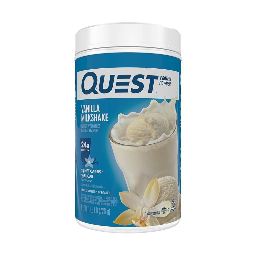 slide 1 of 5, Quest Vanilla Milkshake Protein Powder, 1.6 lb