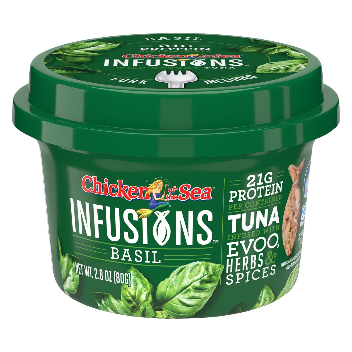 slide 1 of 1, Chicken of the Sea Infusions Basil Tuna 2.8 ounces, 2.8 oz
