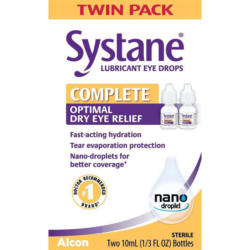slide 4 of 5, Systane Complete Dry Eye Drops, 2x10 mL, 2 ct