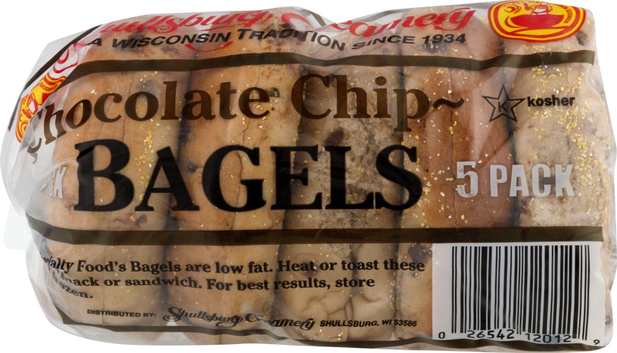 slide 10 of 10, Shullsburg Creamery Chocolate Chip Bagels, 5 ct