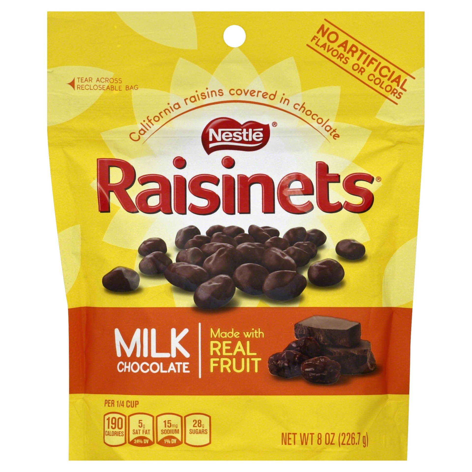 slide 1 of 6, Raisinets Milk Chocolate Covered Raisins, 8 oz