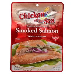 Chicken of the Sea Wild Caught Smoked Alaskan Pink Salmon Packet, Natural Wood Smoke Flavor 3 oz