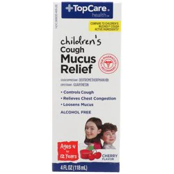TopCare Health Children Ages 4+ Years Natural Cherry Flavor Cough Relief 4 fl oz