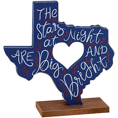 slide 1 of 1, Haven & Key Stars At Night Texas Shape Tabletop Dcor, 1 ct