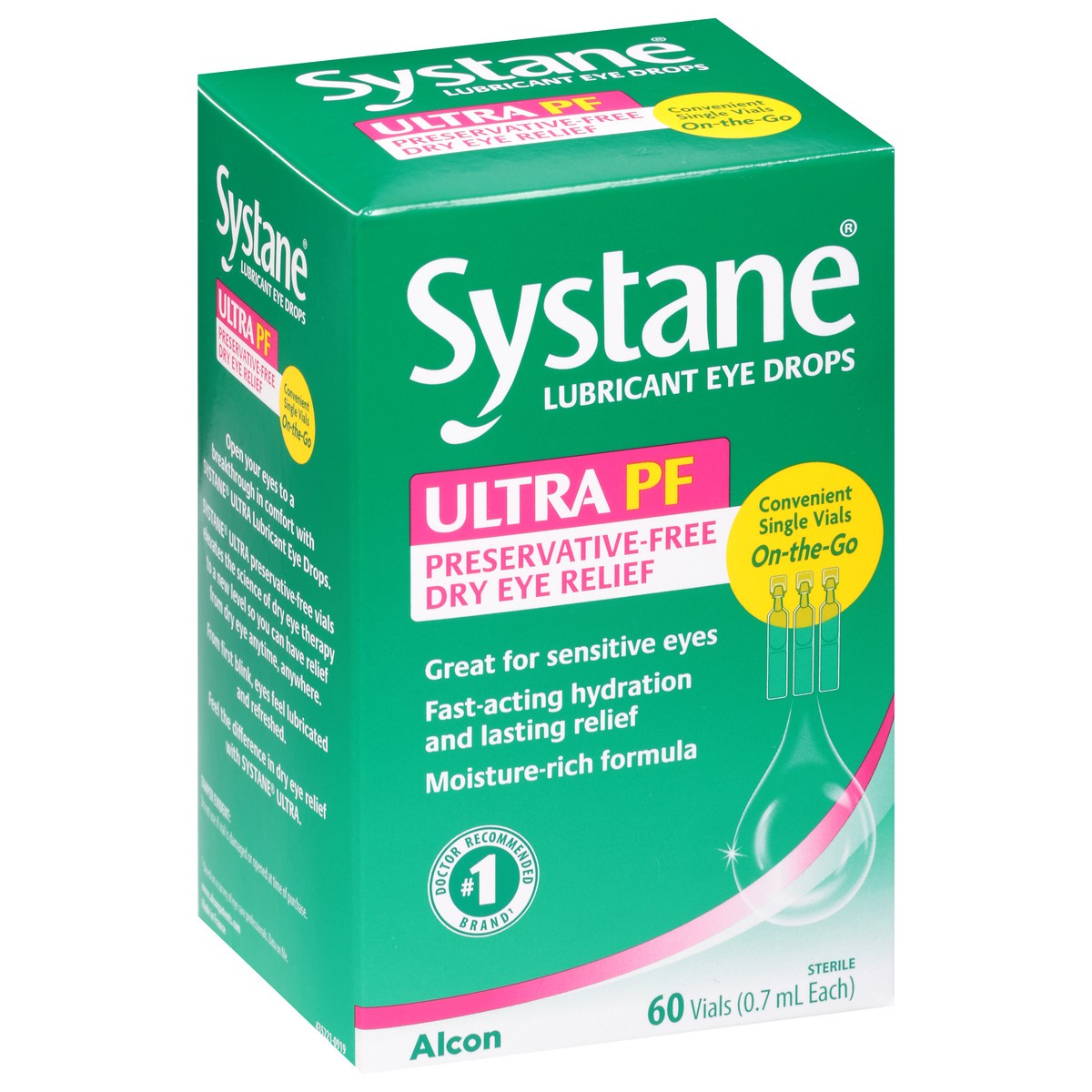 slide 5 of 9, Systane Ultra PF Lubricant Eye Drops 60 - 0.7 ml Vials, 60 ct