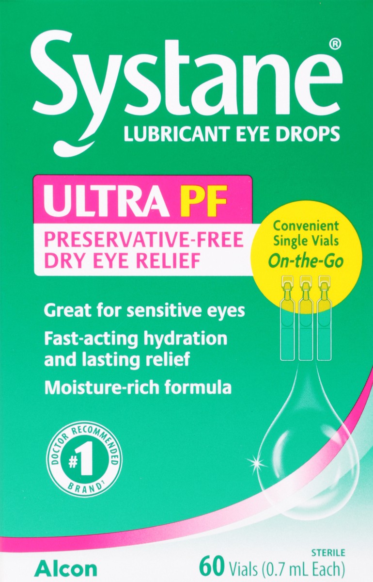 slide 4 of 9, Systane Ultra PF Lubricant Eye Drops 60 - 0.7 ml Vials, 60 ct