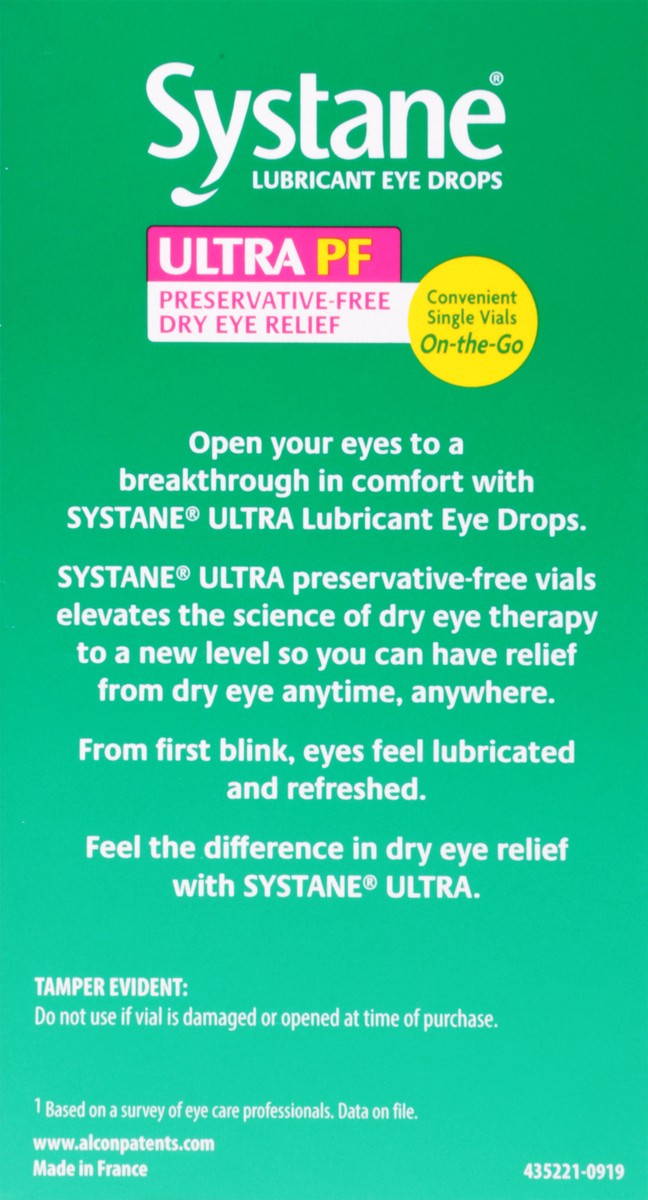 slide 6 of 9, Systane Ultra PF Lubricant Eye Drops 60 - 0.7 ml Vials, 60 ct