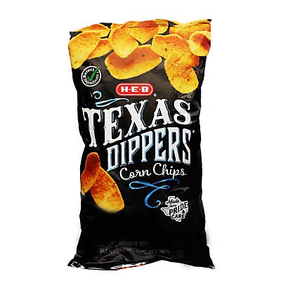 slide 1 of 1, H-E-B Texas Dippers Corn Chips, 10.5 oz