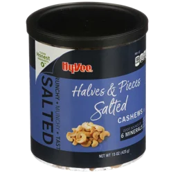 Hy-Vee Halves & Pieces Salted Cashews