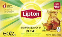 Lipton Tea Bags Decaffeinated Decaf Black Tea - 50 ct