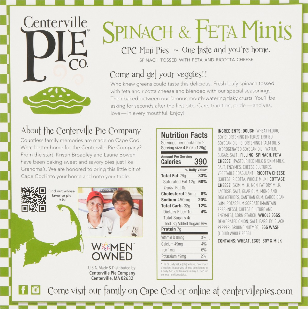 slide 8 of 13, Centerville Pie Company Spinach & Feta Minis Mini Pies, 2 ct