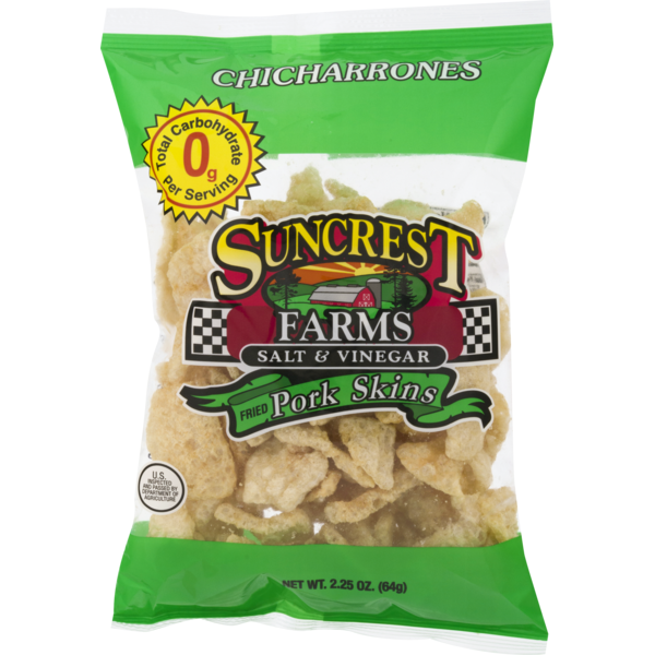 slide 1 of 1, Suncrest Farms Pork Skins Salt & Vinegar - 2.25 OZ, 2.25 oz