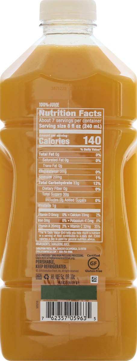 slide 4 of 12, Evolution Fresh Tangerine — Cold-Pressed Tangerine Juice — Excellent Source of Vitamin C — 59 fl oz, 59 oz