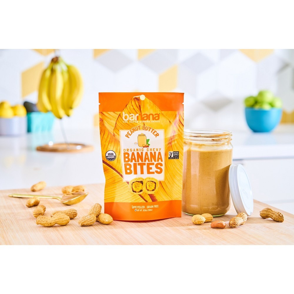 slide 2 of 4, Barnana Organic Peanut Butter Chewy Banana Bites, 3.5 oz