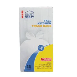 Weis Quality 13 Gallon Tall Kitchen Bags With Flaps