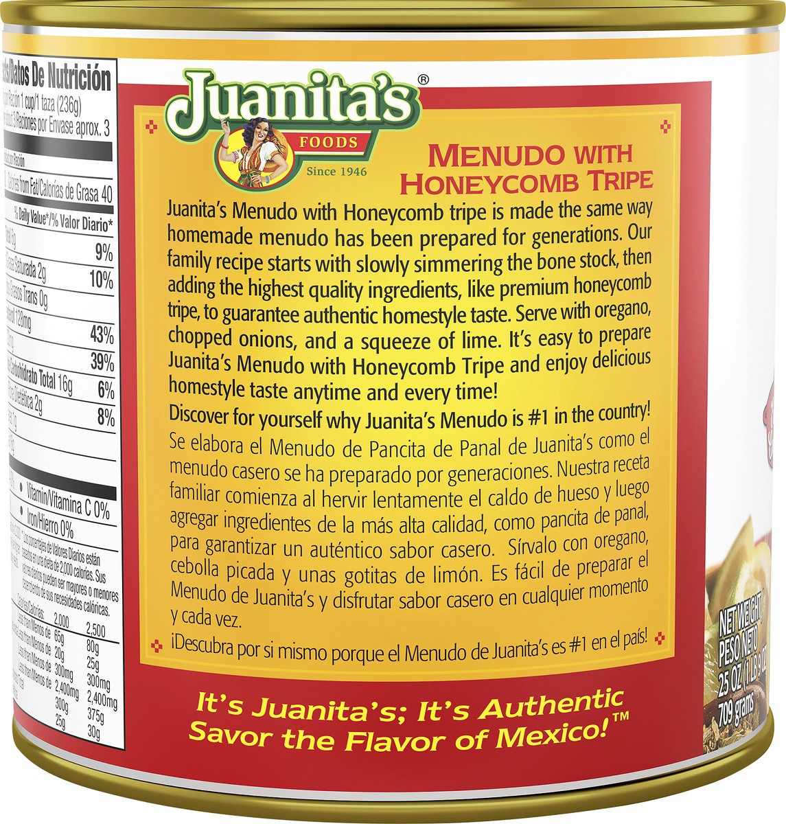 slide 3 of 4, Juanita's Menudo With Honeycomb Tripe, 25 oz