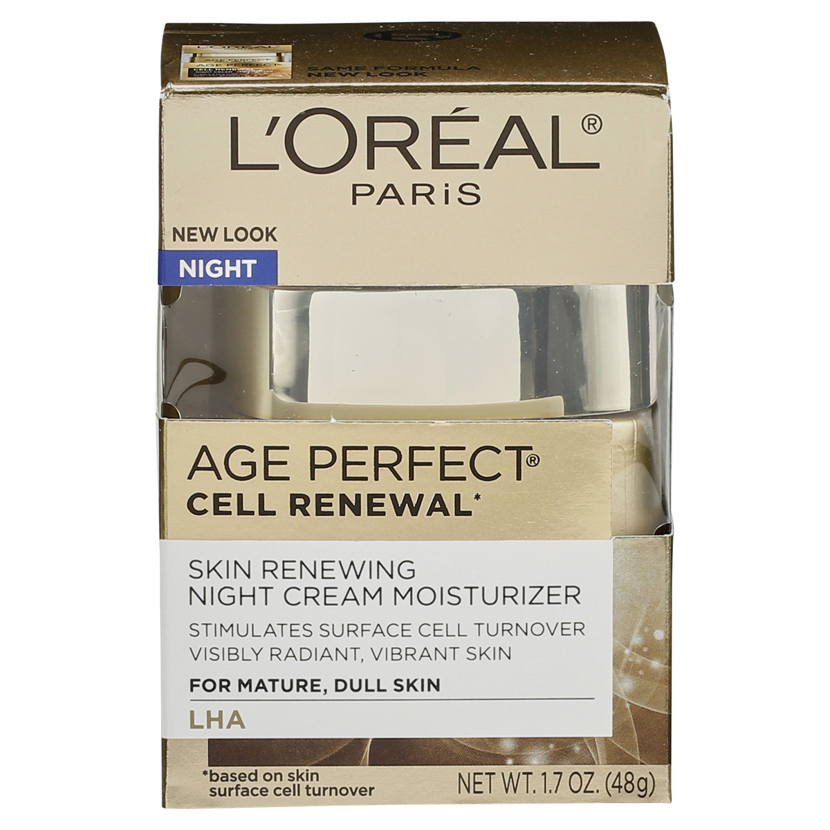 slide 1 of 1, L'Oréal Age Perfect Cell Renewal Night Cream, 1.7 oz
