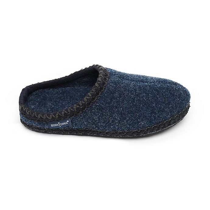 slide 2 of 3, Minnetonka Winslet Size Medium Woman's Slipper - Navy, 1 ct