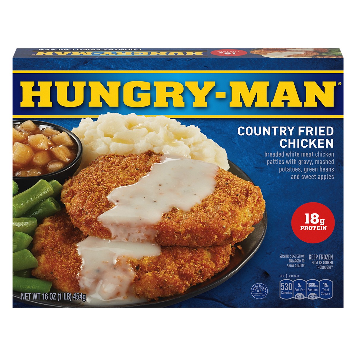 slide 1 of 5, Hungry-Man Country Fried Chicken 16 oz, 16 oz