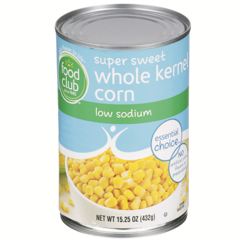 slide 1 of 1, Food Club Low Sodium Super Sweet Whole Kernel Corn, 15.25 oz