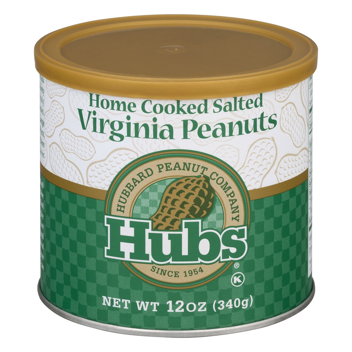 slide 1 of 1, Hubs Home Cooked Salted Virginia Peanuts, 12 oz