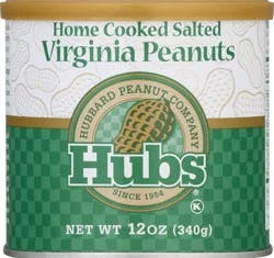 Hubs Home Cooked Salted Virginia Peanuts - 12 oz